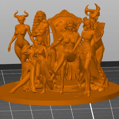 Nhóm nhân sự nhà thổ kèm Madam