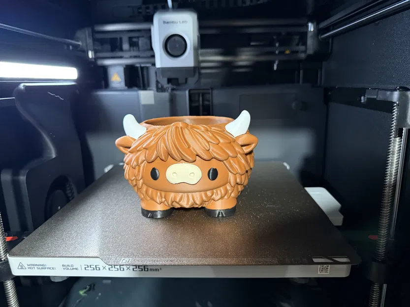 Chậu trồng cây & tô đựng kẹo Bò Highland dễ thương (nhiều phần) - Image 4