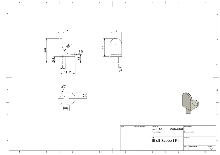 Miếng Đỡ Kệ Cho Lỗ 5mm - Image 3