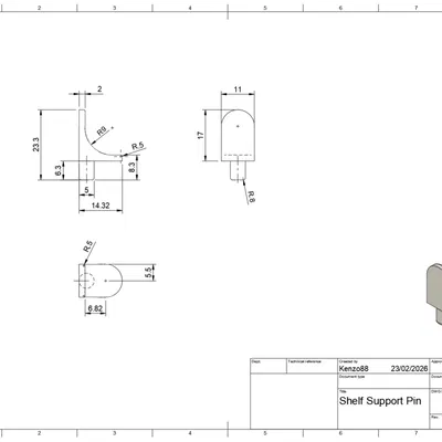 Miếng Đỡ Kệ Cho Lỗ 5mm