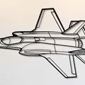 Tranh treo tường góc Lockheed Martin F-35A Lightning II (Silhouette) - Thumbnail 1