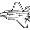 Tranh treo tường góc Lockheed Martin F-35A Lightning II (Silhouette) - Thumbnail 3