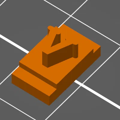 Chữ V - Khuôn ép in tuỳ biến để dập nổi hoặc sơn (cao chữ 5mm)