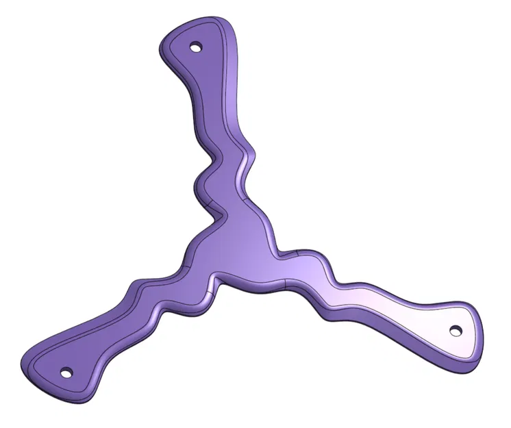 Boomerang Triblader Uốn Lượn (Squiggly Triblader Boomerang) - Image 2