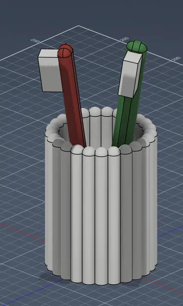 Ống đựng bàn chải/Cốc phòng tắm gân hiện đại (Modern Ribbed) - Image 1