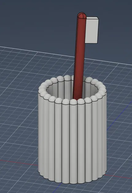 Ống đựng bàn chải/Cốc phòng tắm gân hiện đại (Modern Ribbed) - Image 4