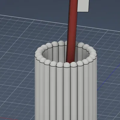 Ống đựng bàn chải/Cốc phòng tắm gân hiện đại (Modern Ribbed)