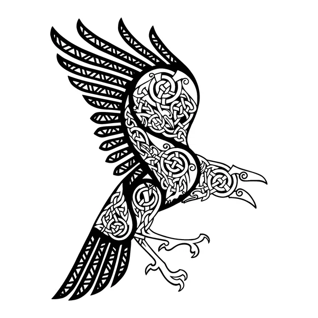 Celtic Raven – Tấm ốp tường/Tranh treo tường - Image 1
