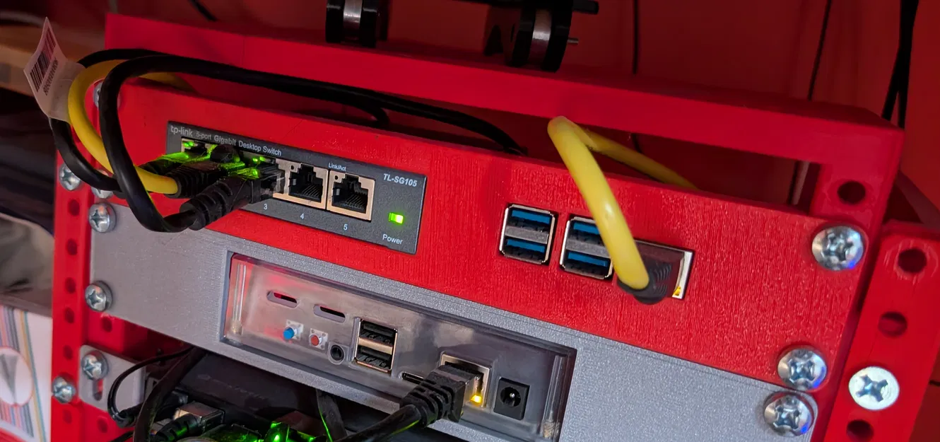 Giá gắn rack 10" cho TP-Link SG105 và Raspberry Pi 4 (PI4) - Image 1