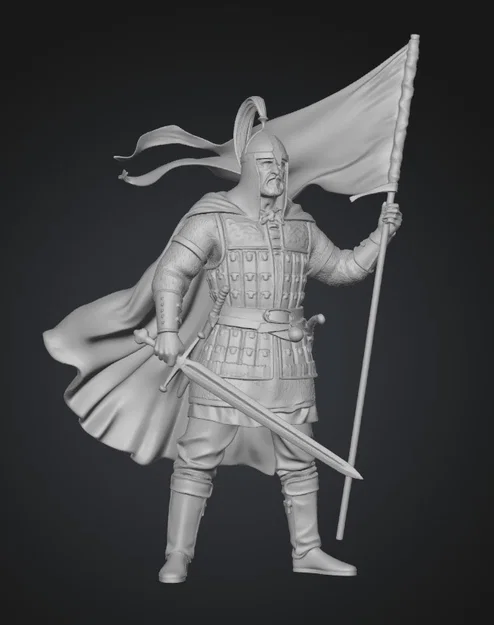 Kỵ Sĩ Nga Cầm Cờ (The Russian Knight with flag) - Image 1