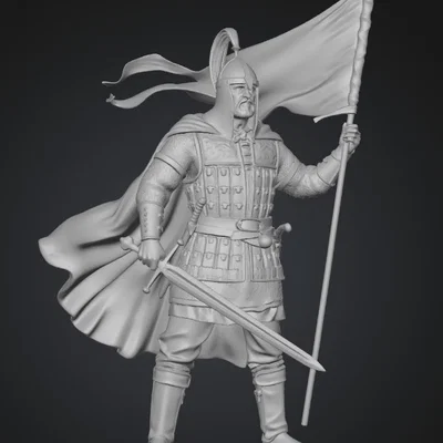 Kỵ Sĩ Nga Cầm Cờ (The Russian Knight with flag)