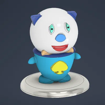 Oshawott – mô hình figurka Pokémon dựng bằng Inventor