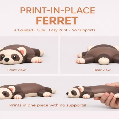 Móc khóa Chồn sương nhỏ xinh, linh hoạt (Ferret Keychain)