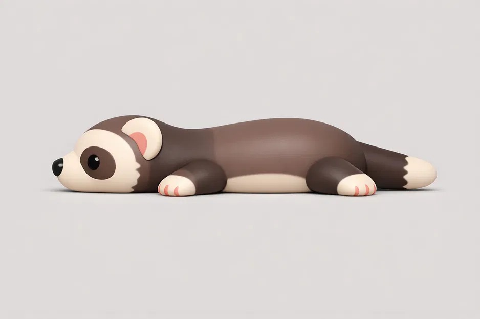 Móc khóa Chồn sương nhỏ xinh, linh hoạt (Ferret Keychain) - Image 2
