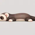 Móc khóa Chồn sương nhỏ xinh, linh hoạt (Ferret Keychain) - Thumbnail 2