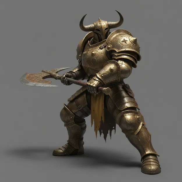 Horned Fantasy Knight 2 (Hiệp sĩ fantasy đội mũ sừng) - Image 2