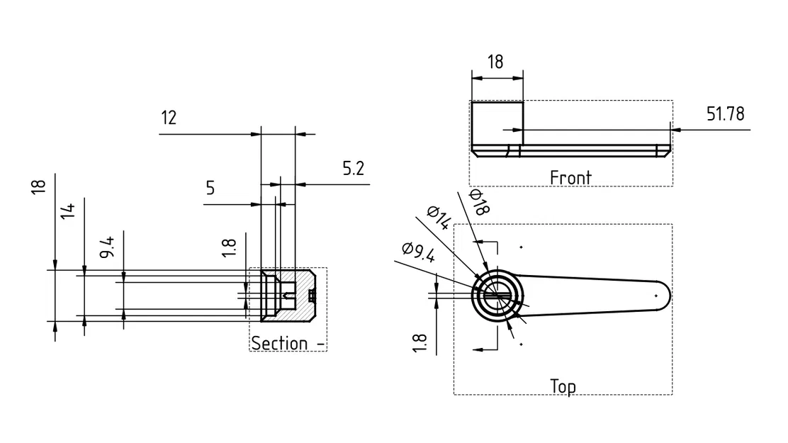 Tay vặn van đầu dẹt (Flathead valve handle) - Image 4
