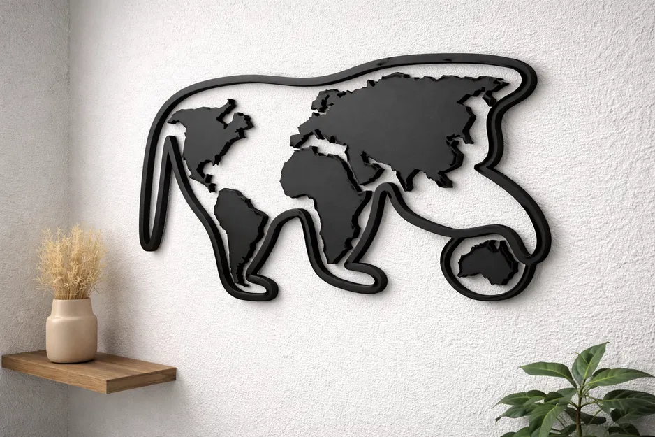 World Cat Map – Bản đồ thế giới hình mèo - Image 2