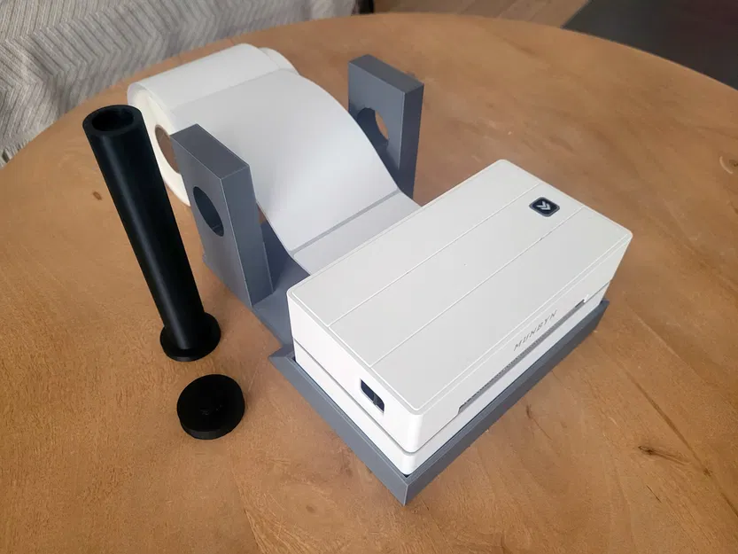 MUNBYN ITPP130B - Bệ đỡ máy in nhiệt & giá treo cuộn tem all-in-one - Image 3