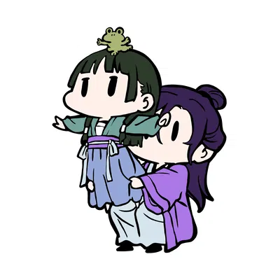 Maomao & Jinshi với Ếch | The Apothecary Diaries | Móc khóa cảnh kinh điển