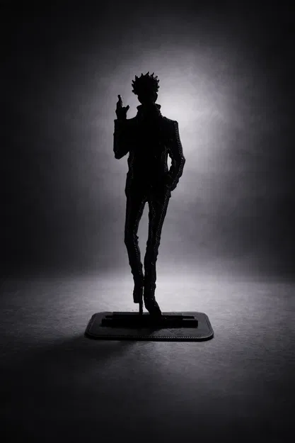 Silhouette Satoru Gojo – Mẫu trưng bàn dễ in 3D (Không cần supports) - Image 1