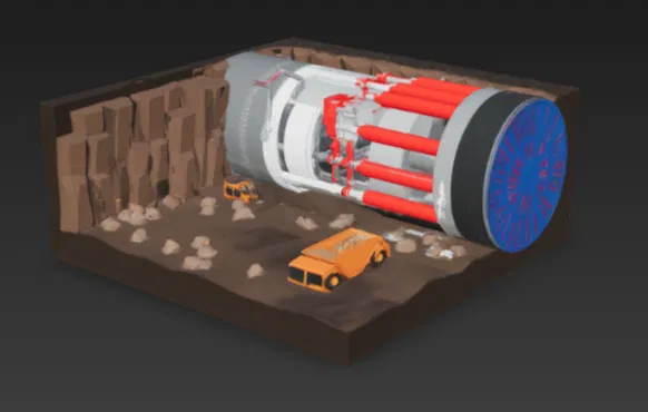 Máy khoan đào hầm (TBM) - tunnel drilling machine - Image 1