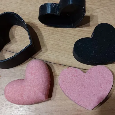 Khuôn Bath Bomb Trái Tim 2-trong-1 | Bản 2D & 3D