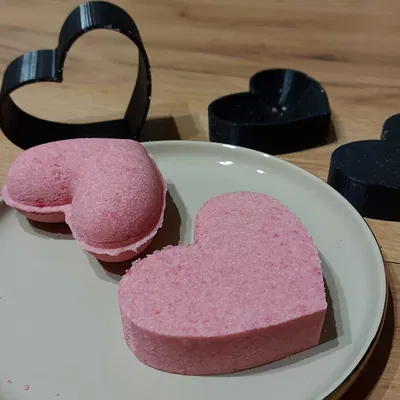 Khuôn Bath Bomb Trái Tim 2-trong-1 | Bản 2D & 3D