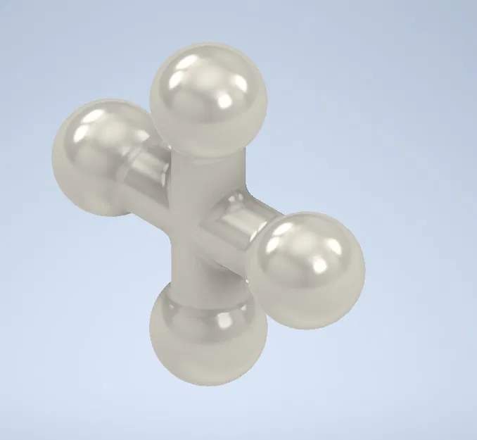 Đầu nối khớp nối module 4 hướng (ball) 12,7mm - Image 1