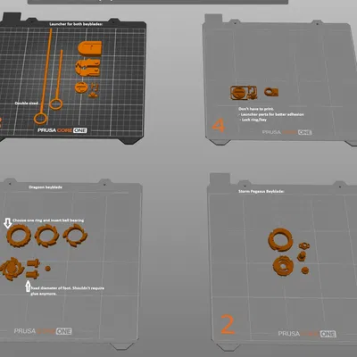 mini-beyblade (Beyblade mini) – bộ model tách rời & launcher dây kéo