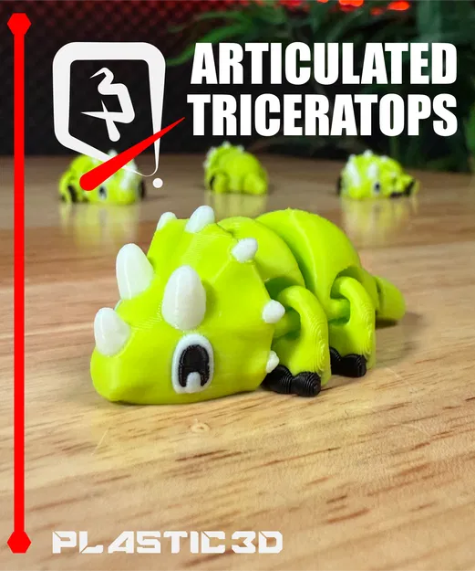 Triceratops Khớp Nối — Bé Khủng Long Ba Sừng Lắc Lư Hầm Hố - Image 1