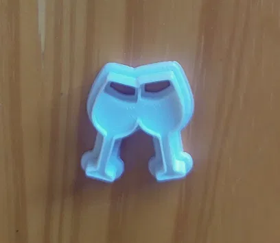 Con dấu 2 ly rượu vang cụng ly cho gốm sứ (Cerámica & Porcelana) - Image 1