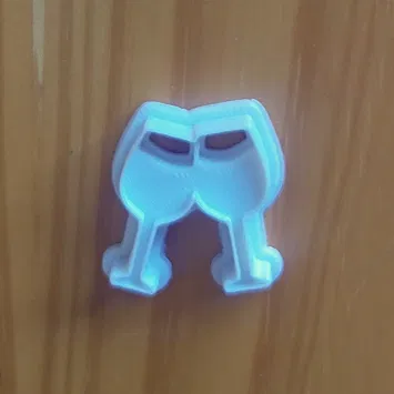 Con dấu 2 ly rượu vang cụng ly cho gốm sứ (Cerámica & Porcelana)