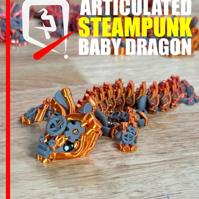 Rồng Con Steampunk Articulated — Huyền Thoại Clockwork Liền Mạch