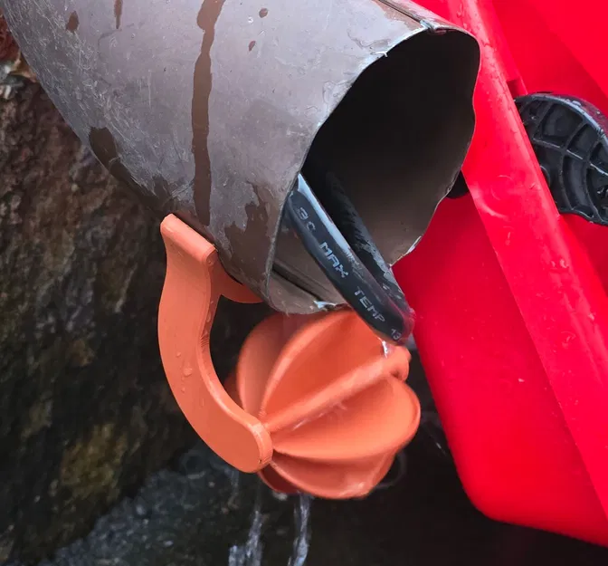 Cối xay nước gắn ống xả nước mưa (Downspout Watermill) - Image 1