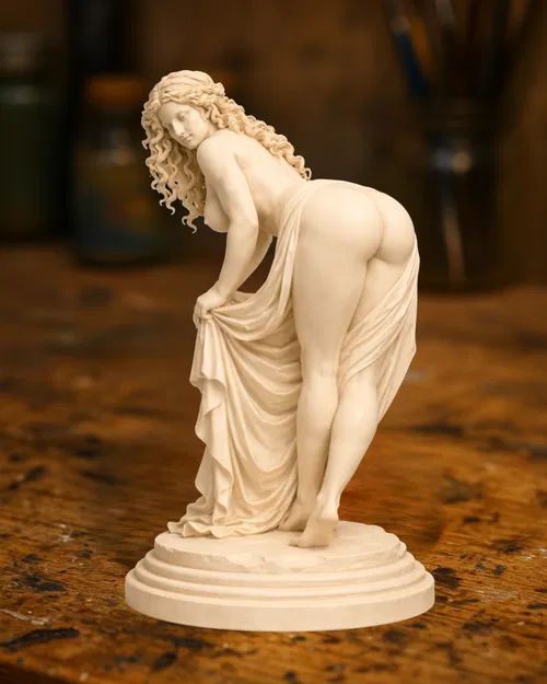 Nàng Thơ Cong Cổ Điển – Tượng Đá Cẩm Thạch Phong Cách Phục Hưng - Image 1