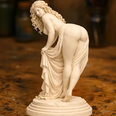 Nàng Thơ Cong Cổ Điển – Tượng Đá Cẩm Thạch Phong Cách Phục Hưng