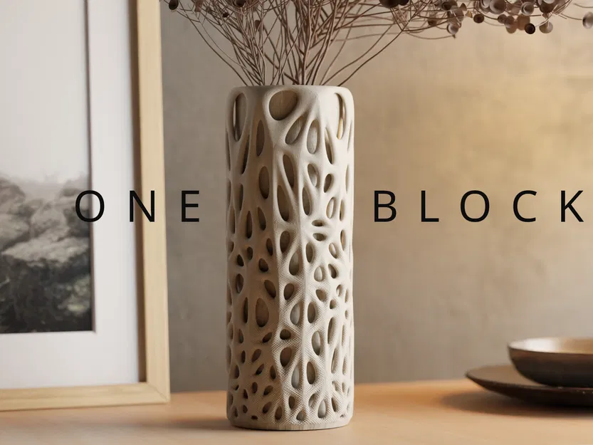 DECIMATED VASE – Bình hoa lưới organic 2 lớp - Image 1