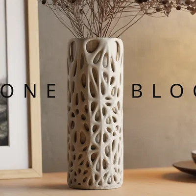 DECIMATED VASE – Bình hoa lưới organic 2 lớp