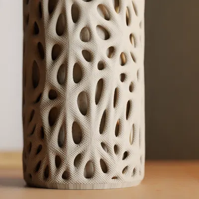 DECIMATED VASE – Bình hoa lưới organic 2 lớp