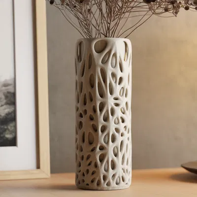 DECIMATED VASE – Bình hoa lưới organic 2 lớp