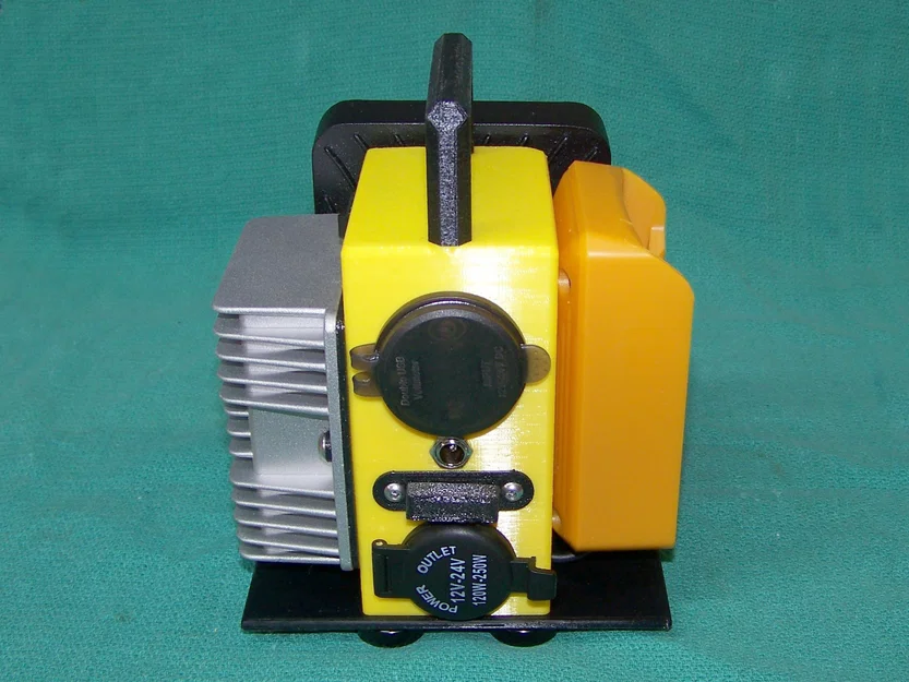 DeWalt 20V sang 12V: Multi Power Outlet có đèn, USB, đế nam châm, gắn tripod - Image 2