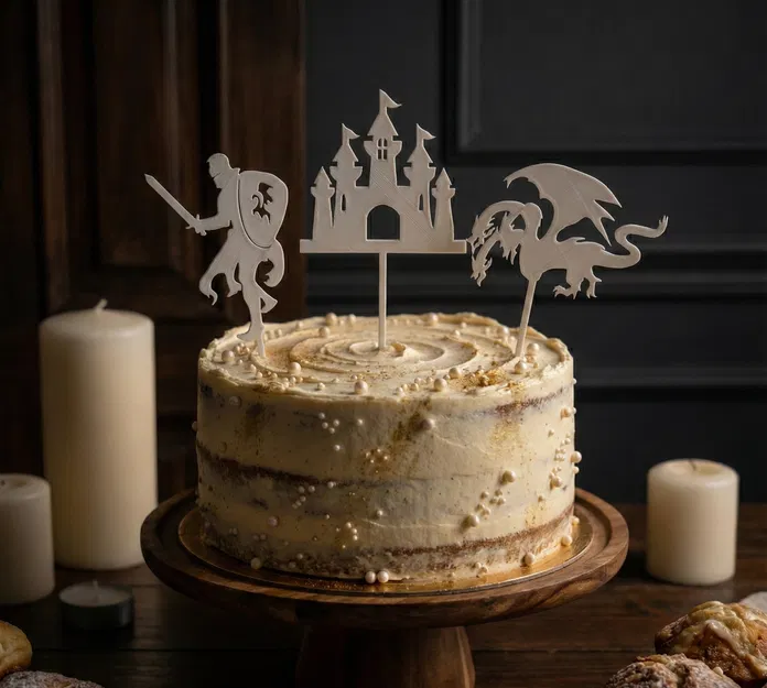 Medieval Cake Tops / Zápichy do dortu – Bộ cắm bánh chủ đề Trung Cổ - Image 1