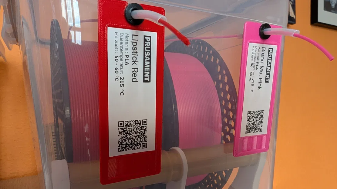 Mẫu nhãn filament cho Dry Box và nhãn Brother DK-22205 - Image 1