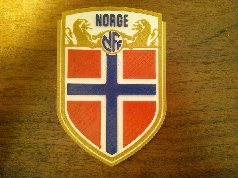 Lót ly hoặc bảng logo bóng đá Na Uy (Norway Soccer Logo Coaster or Plaque) - Image 1