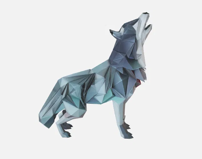 Sói Low Poly - Image 1