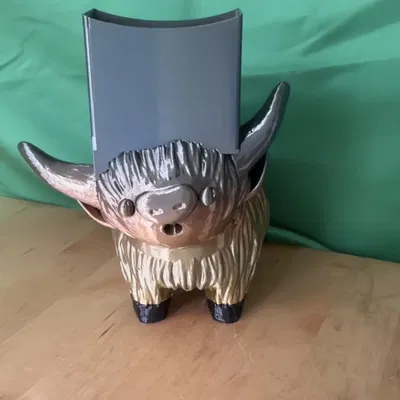 Giá phơi miếng rửa chén hình bò Highland (Highland cow sponge dryer)