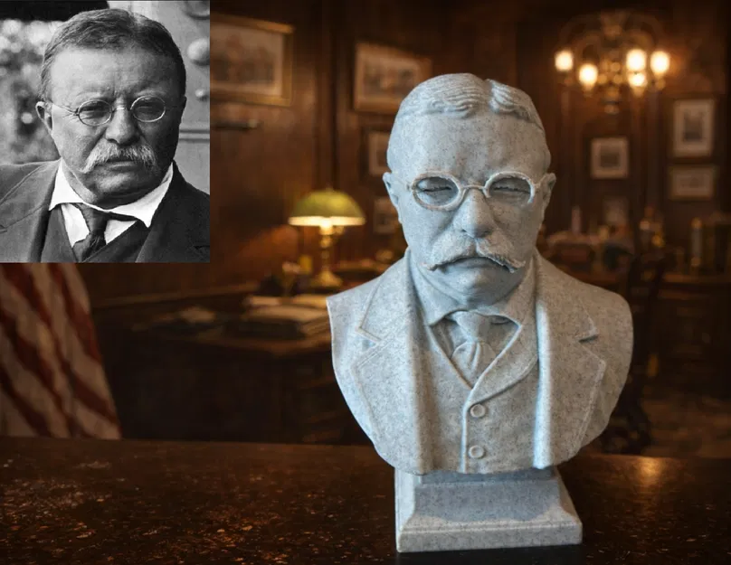 Theodore Roosevelt — Bust (Tượng bán thân) - Image 1