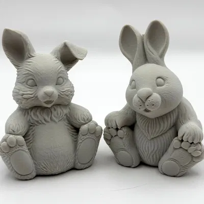 Easter Bunny Duo – Cặp Thỏ Phục Sinh Chibi Dễ Thương