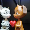 Mèo & Chó Valentine – Tượng Dễ Thương In 3D - Thumbnail 2